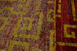 Rusty Red Modern 4X6 Indo-Gabbeh Oriental Rug