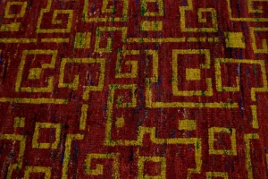 Rusty Red Modern 4X6 Indo-Gabbeh Oriental Rug