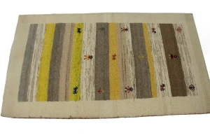 Cream Tribal 3X5 Indo-Gabbeh Oriental Rug