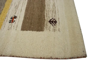 Cream Tribal 3X5 Indo-Gabbeh Oriental Rug