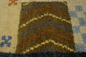 Multicolored Tribal Checkered 4X6 Indo-Gabbeh Oriental Rug