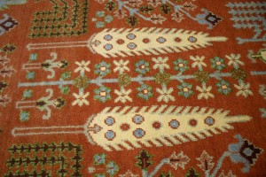 Rust Orange Floral 9X12 Tree of Life Chobi Oriental Rug
