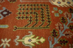 Rust Orange Floral 9X12 Tree of Life Chobi Oriental Rug