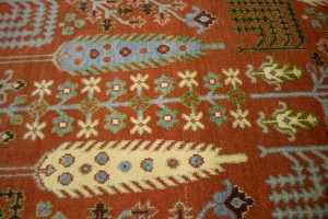 Rust Orange Floral 9X12 Tree of Life Chobi Oriental Rug