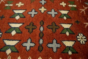 Rust Geometric 9X12 Yalameh Oriental Rug