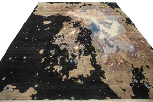 Multicolored Abstract 9X12 Modern Rug