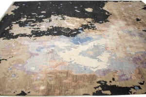 Multicolored Abstract 9X12 Modern Rug