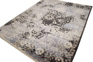 Multicolored Abstract 8X10 Transitional Modern Rug