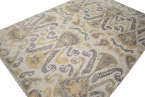 Cream Abstract 6X9 Modern Oriental Rug