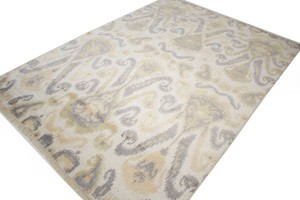 Cream Abstract 6X9 Modern Oriental Rug