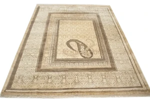 Beige Floral Modern 8X10 Oriental Rug