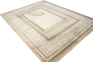 Beige Floral Modern 8X10 Oriental Rug