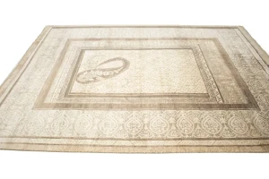 Beige Floral Modern 8X10 Oriental Rug