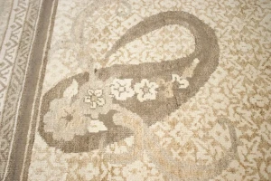 Beige Floral Modern 8X10 Oriental Rug
