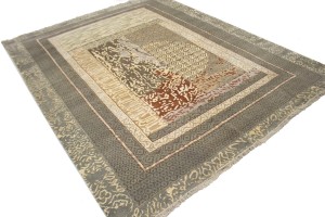 Multicolored Abstract 8X10 Oriental Modern Rug