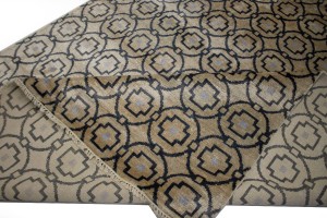 Beige Geometric 8X10 Modern Rug