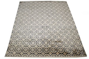 Beige Geometric 8X10 Modern Rug
