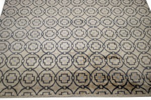 Beige Geometric 8X10 Modern Rug