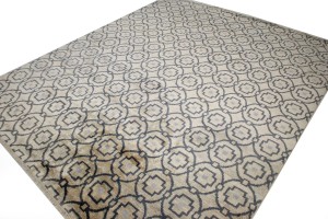 Beige Geometric 8X10 Modern Rug