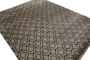 Beige Geometric 8X10 Modern Rug