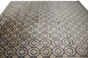 Beige Geometric 8X10 Modern Rug