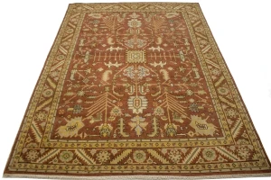 Rust Floral Tribal 9X12 Indo-Mahal Oriental Rug