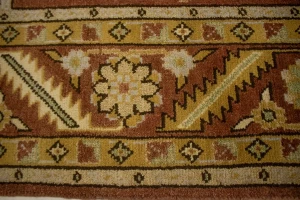 Rust Floral Tribal 9X12 Indo-Mahal Oriental Rug