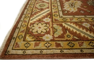 Rust Floral Tribal 9X12 Indo-Mahal Oriental Rug