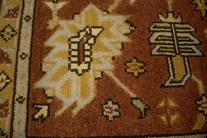 Rust Floral Tribal 9X12 Indo-Mahal Oriental Rug