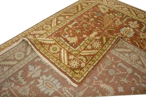 Rust Floral Tribal 9X12 Indo-Mahal Oriental Rug