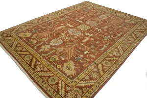 Rust Floral Tribal 9X12 Indo-Mahal Oriental Rug