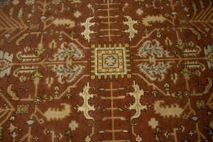 Rust Floral Tribal 9X12 Indo-Mahal Oriental Rug