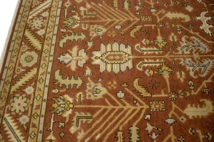 Rust Floral Tribal 9X12 Indo-Mahal Oriental Rug