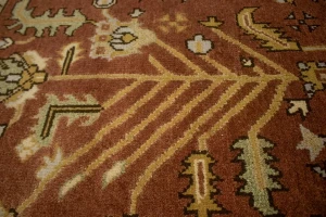 Rust Floral Tribal 9X12 Indo-Mahal Oriental Rug