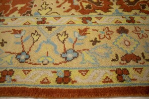 Rust Orange Floral Tribal 8X10 Indo-Mahal Oriental Rug