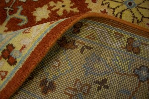 Rust Orange Floral Tribal 8X10 Indo-Mahal Oriental Rug