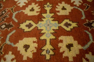 Rust Orange Floral Tribal 8X10 Indo-Mahal Oriental Rug