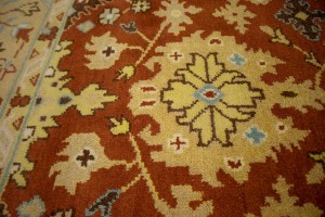 Rust Orange Floral Tribal 8X10 Indo-Mahal Oriental Rug