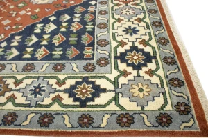 Rust Geometric 9X12 Yalameh Oriental Rug