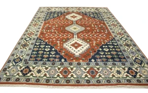 Rust Geometric 9X12 Yalameh Oriental Rug