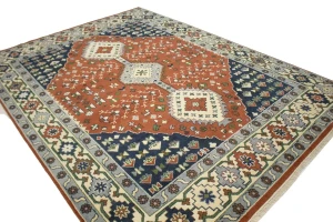 Rust Geometric 9X12 Yalameh Oriental Rug