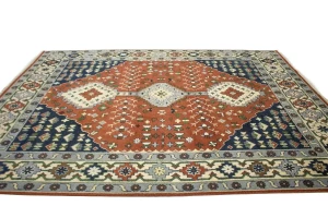 Rust Geometric 9X12 Yalameh Oriental Rug