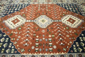 Rust Geometric 9X12 Yalameh Oriental Rug