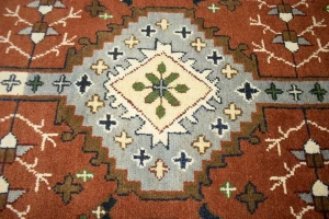 Rust Geometric 9X12 Yalameh Oriental Rug