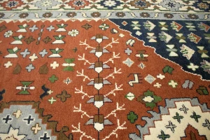 Rust Geometric 9X12 Yalameh Oriental Rug