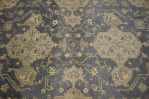 Slate Gray Floral 8X10 Oushak Chobi Oriental Rug