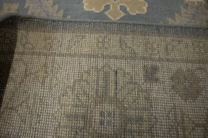 Blue-gray Floral 8X10 Oushak Chobi Oriental Rug