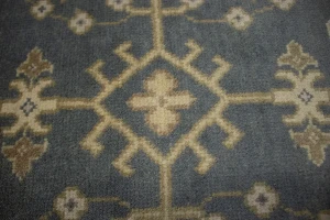 Blue-gray Floral 8X10 Oushak Chobi Oriental Rug