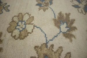 Cream Floral 8X10 Oushak Chobi Oriental Rug