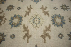 Cream Floral 8X10 Oushak Chobi Oriental Rug